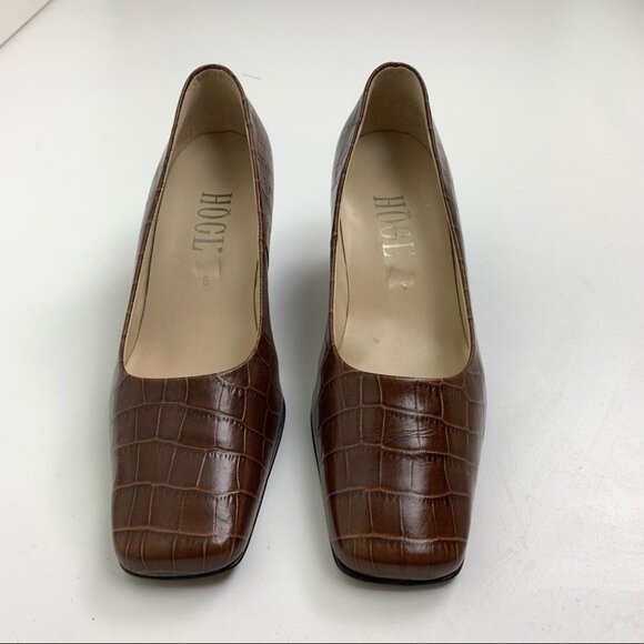 HOGL Crocodile  Caramel Heels - Picture 2 of 8